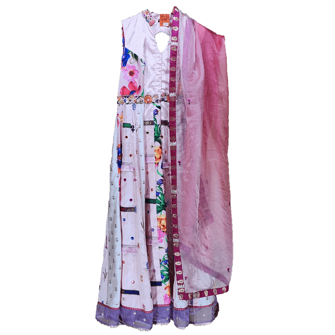 Pastel Pink Anarkali Set