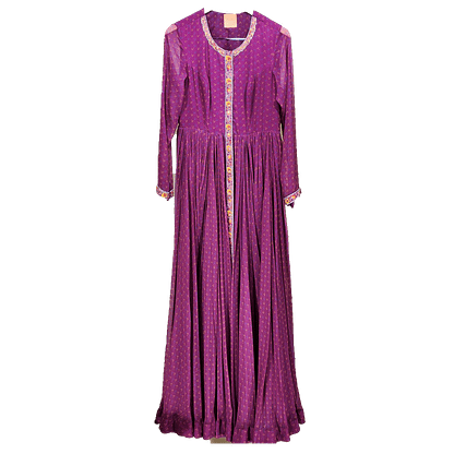 Periwinkle Printed Anarkali