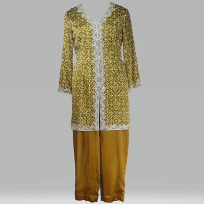 Embroided Ajrakh Co-Ord Set