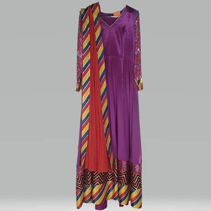Sherbet Berry Anarkali (Mauve)